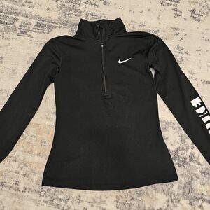 Nike Black Chevron Quarter-Zip Top